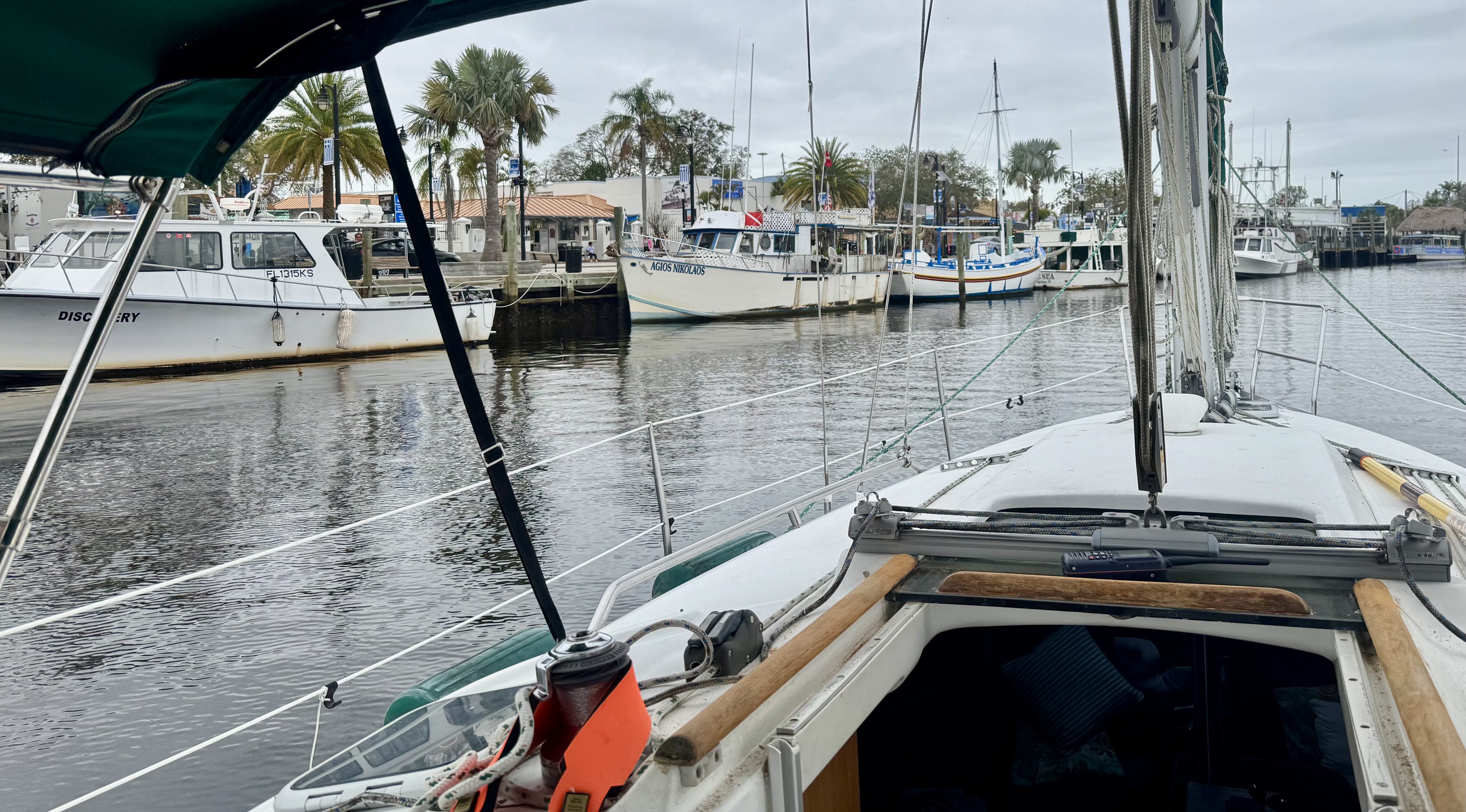 Beautiful Tarpon Springs waterfront and harbor